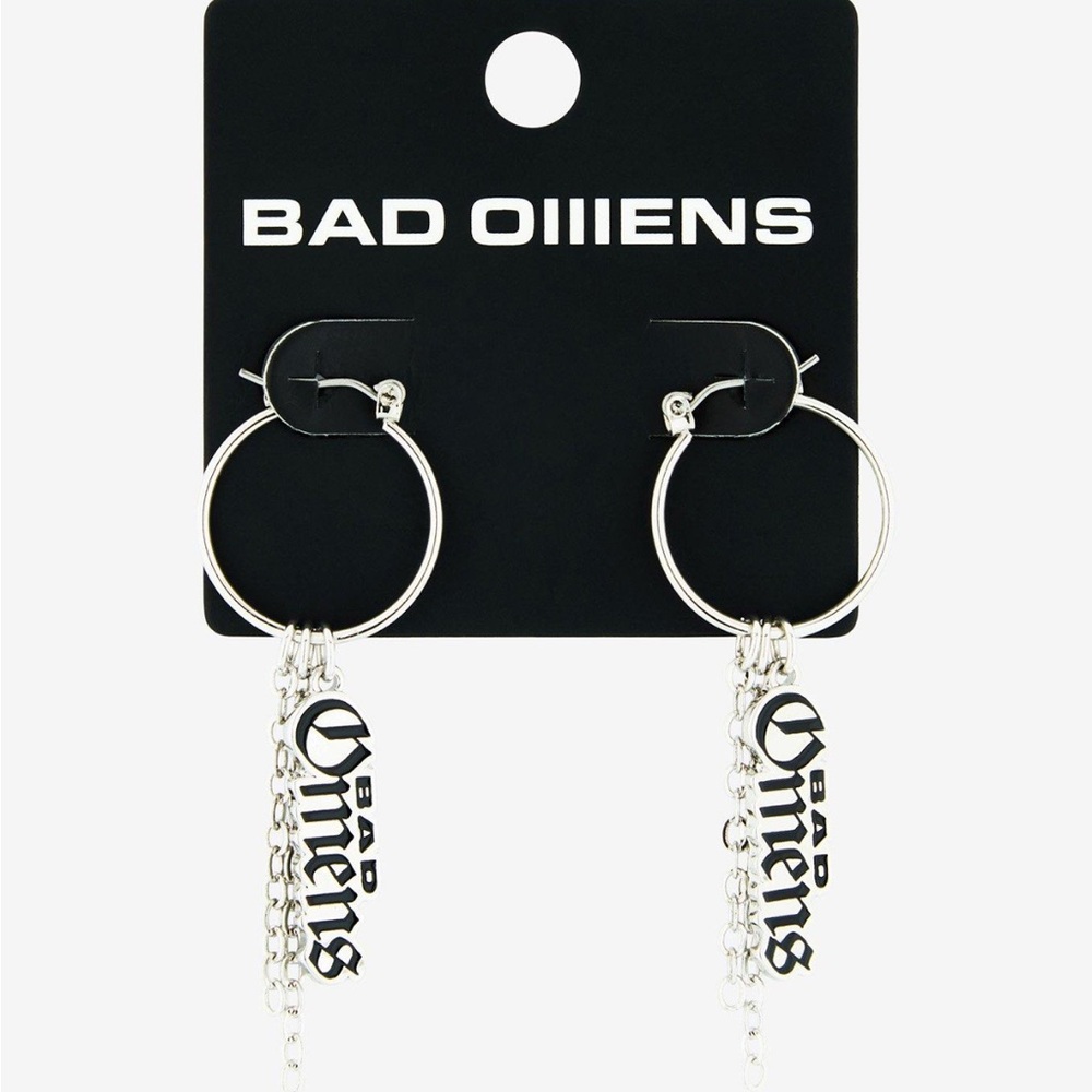 Bad Omens Logo Hoop Earrings Hot‎ Topic